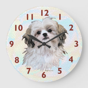 Relógio Grande Shih Tzu Art Clock