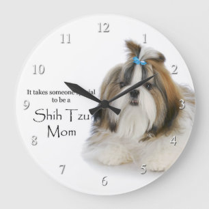 Relógio Grande Shih Tzu Mãe Clock