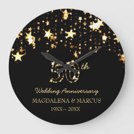 Relógio Grande Shiny Stars And Numbers