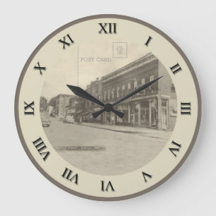 Relógio Grande Shreve Ohio Posta Card Clock - Market Street