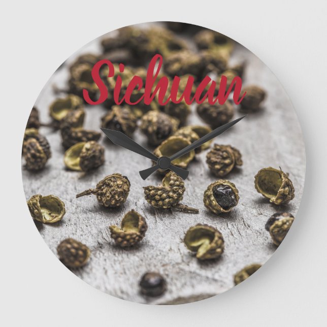 Relógio Grande Sichuan Pepper Chinês Cuisine (Frente)