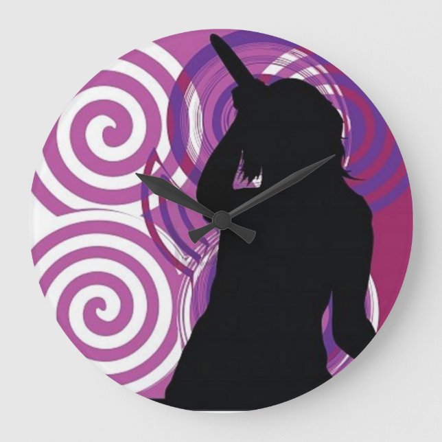 Relógio Grande Silhouette Singer Wall Clock (Frente)
