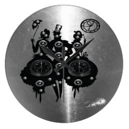Relógio Grande Silhouette Steampunk do processo