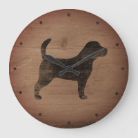 Silhueta de Beagle Estilo Rústico
