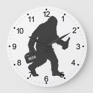 Relógio Grande Silhueta de cerveja Bigfoot