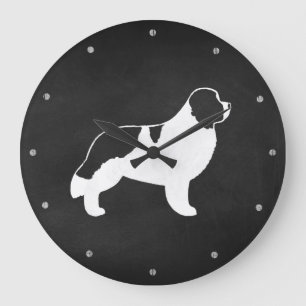 Relógio Grande Silhueta de Landseer Terra Nova