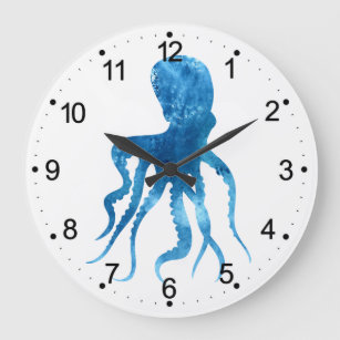 Relógio Grande Silhueta de polvo de aquarela