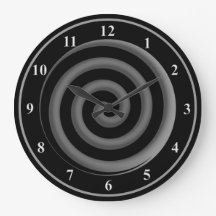 Silver and Black Spiral Wall Clock