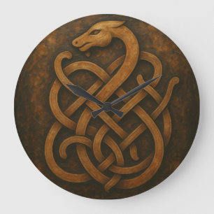 Relógio Grande Símbolo Antigo Nó de Serpente Nórdico