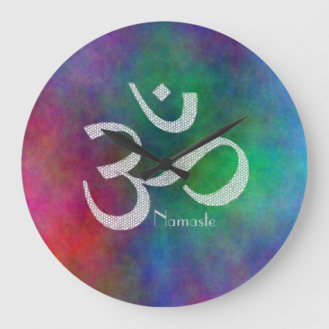 Relógio Grande Símbolo de Aum OM (Frente)