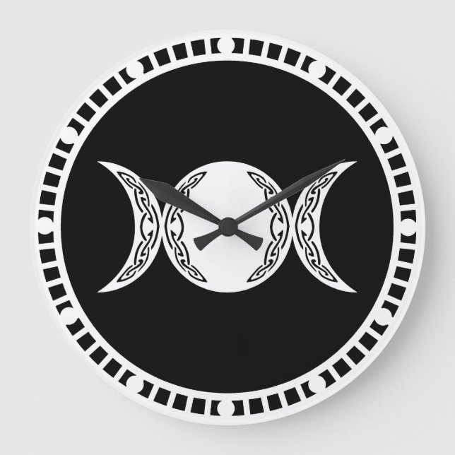 Relógio Grande Símbolo de Deusa Tripe (Frente)