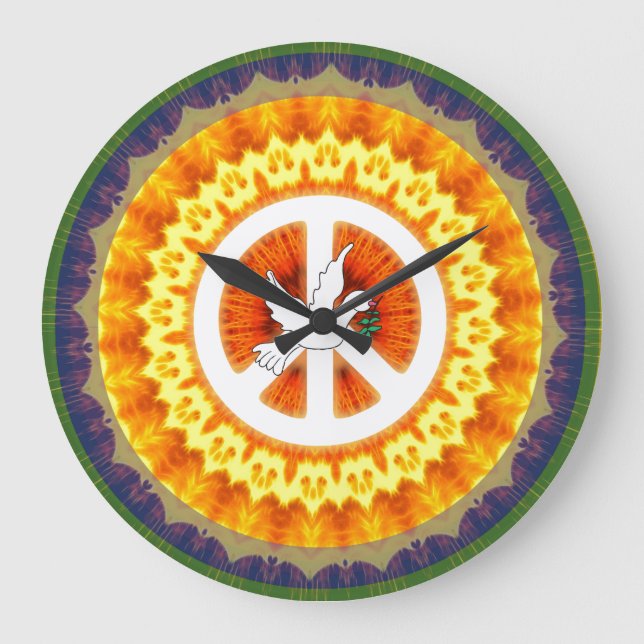 Relógio Grande Símbolo de Paz dos anos 60 - Branch de Olivais da  (Frente)