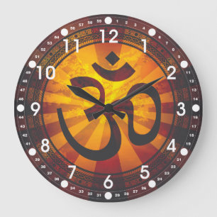 Relógio Grande Símbolo do OM do vintage
