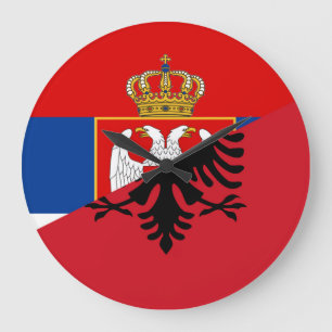 Relógio Grande símbolo do país da bandeira de serbia Albânia m