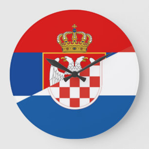 Relógio Grande símbolo do país da bandeira de serbia croatia me