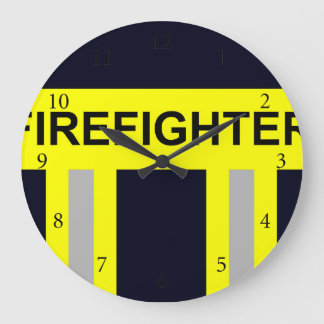 Relógio Grande Símbolo Feuerwehr Uniform Blau Große Wanduhr