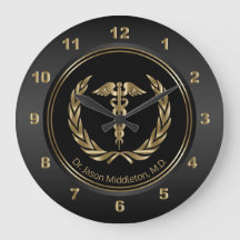 Símbolo médico Dourado em preto