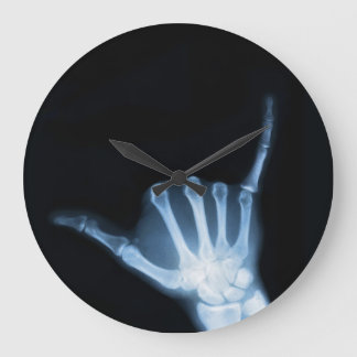 Relógio Grande Símbolo Shaka X-Ray (Hang Loose)