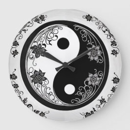 Relógio Grande Símbolo Yin Yang