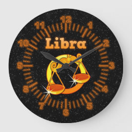 Relógio Grande Símbolo Zodíaco Libra