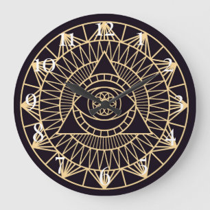 Relógio Grande Símbolos do Wiccan