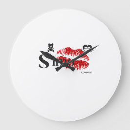 Relógio Grande Simo I Love You ❤️ | Romantic Love Design