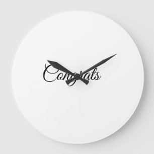Relógio Grande Simple minimal congratulations add your text name