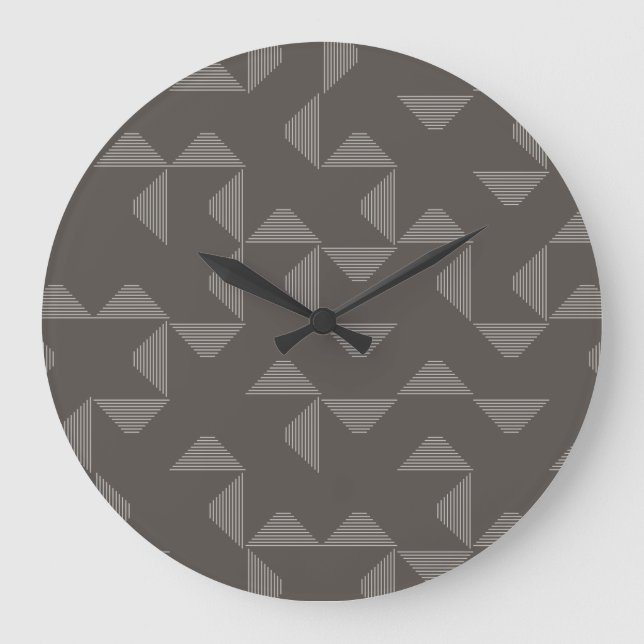 Relógio Grande Simple, modern, trendy geometric graphic pattern (Frente)