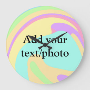 Relógio Grande Simples acrilato de fluido adicione seu nome de te