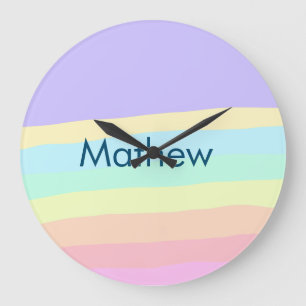 Relógio Grande simples letra inicial monograma adicionar sua letr