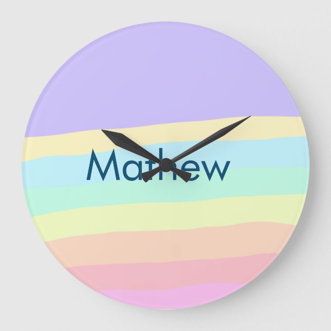 Relógio Grande simples letra inicial monograma adicionar sua letr (Frente)