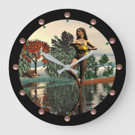 Relógio Grande SINAIS DE ANIVERSÁRIO ZODIÁTICOS /Gemas cor-de-ros