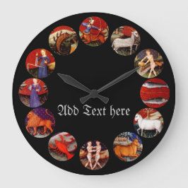 Relógio Grande Sinais de Astrologia Zodiac Personalizados