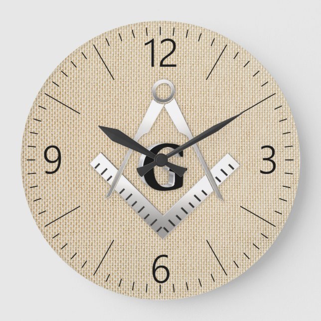 Relógio Grande Sinal de maçonaria (Frente)