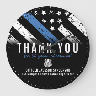 Relógio Grande Sinalizador da Linha Azul do Aniversário da Polí