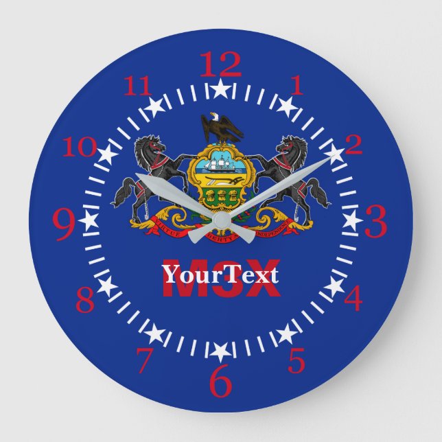 Relógio Grande Sinalizador do Estado da Pensilvânia em um (Frente)