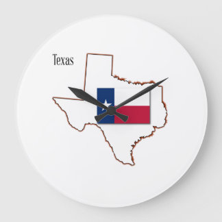 Relógio Grande Sinalizador e Mapa do Texas