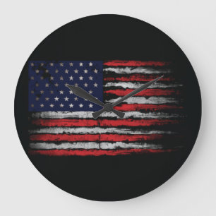 Relógio Grande Sinalizador Grunge U.S.A