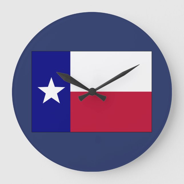 Relógio Grande Sinalizador Texas Lone Star (Frente)