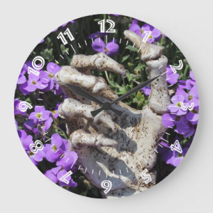 Relógio Grande Skelethand - Gothic, Wanduhr/