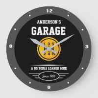 Slogan de Garagem Qualquer Nome Dourado Botão de D