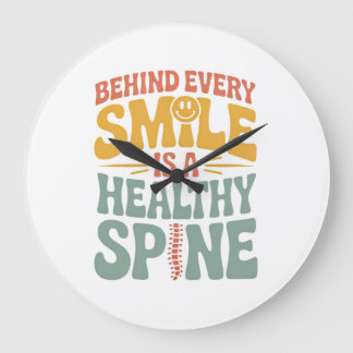 Relógio Grande Smile Healthy Spine Chiropractor Cote Design