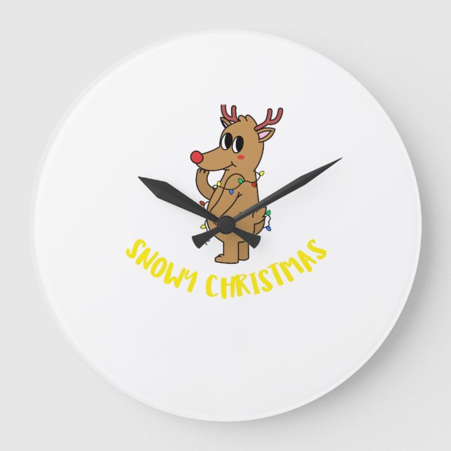 RELÓGIO GRANDE SNOWY CHRISTMAS (Frente)