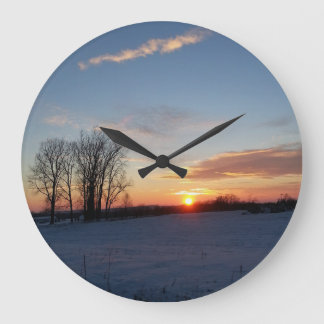 Relógio Grande Snowy Sunset