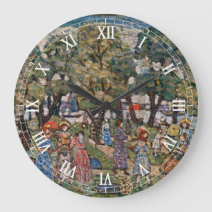 Relógio Grande Sob as Árvores por Maurice Prendergast, Arte Fino