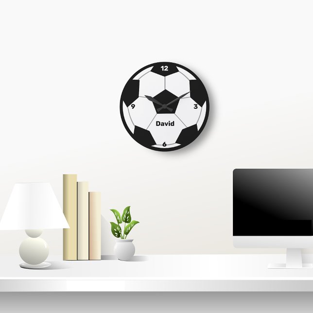 Relógio Grande Soccer Fan Acrylic Wall Clock (Personalized Soccer Clock)
