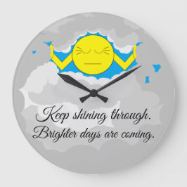 Relógio Grande Sol Empurrando Nuvens de Tempestade: