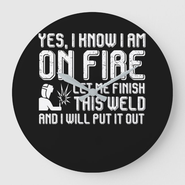 Relógio Grande Soldador Em Soldadura De Término De Fogo. (Frente)