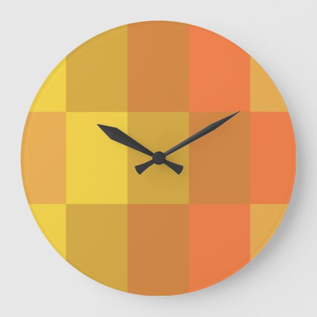 Relógio Grande Sombras de laranja "in a box" (Frente)