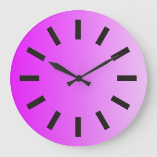 Relógio Grande SOMENTE inclinações da COR - rosa do néon + fac